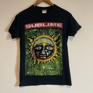 Sublime Band T-Shirt Small Black 40 Oz to Freedom Sun Graphic Punk Alt Reggae